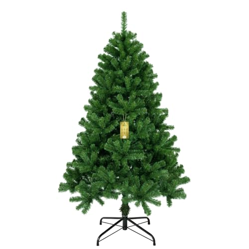 Azorex Árbol de Navidad Artificial Viridian 150cm/180cm/210cm con Soporte Metálico Plegable, Material Pet, Fácil Montaje y Almacenamiento (Viridian, 150 cm)