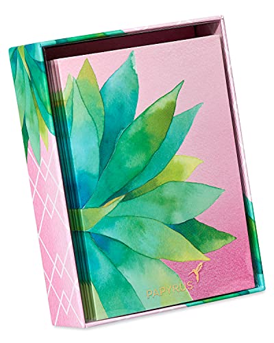 Image of Papyrus Blank Cards with Envelopes, Bold Succulent (14-Count)
