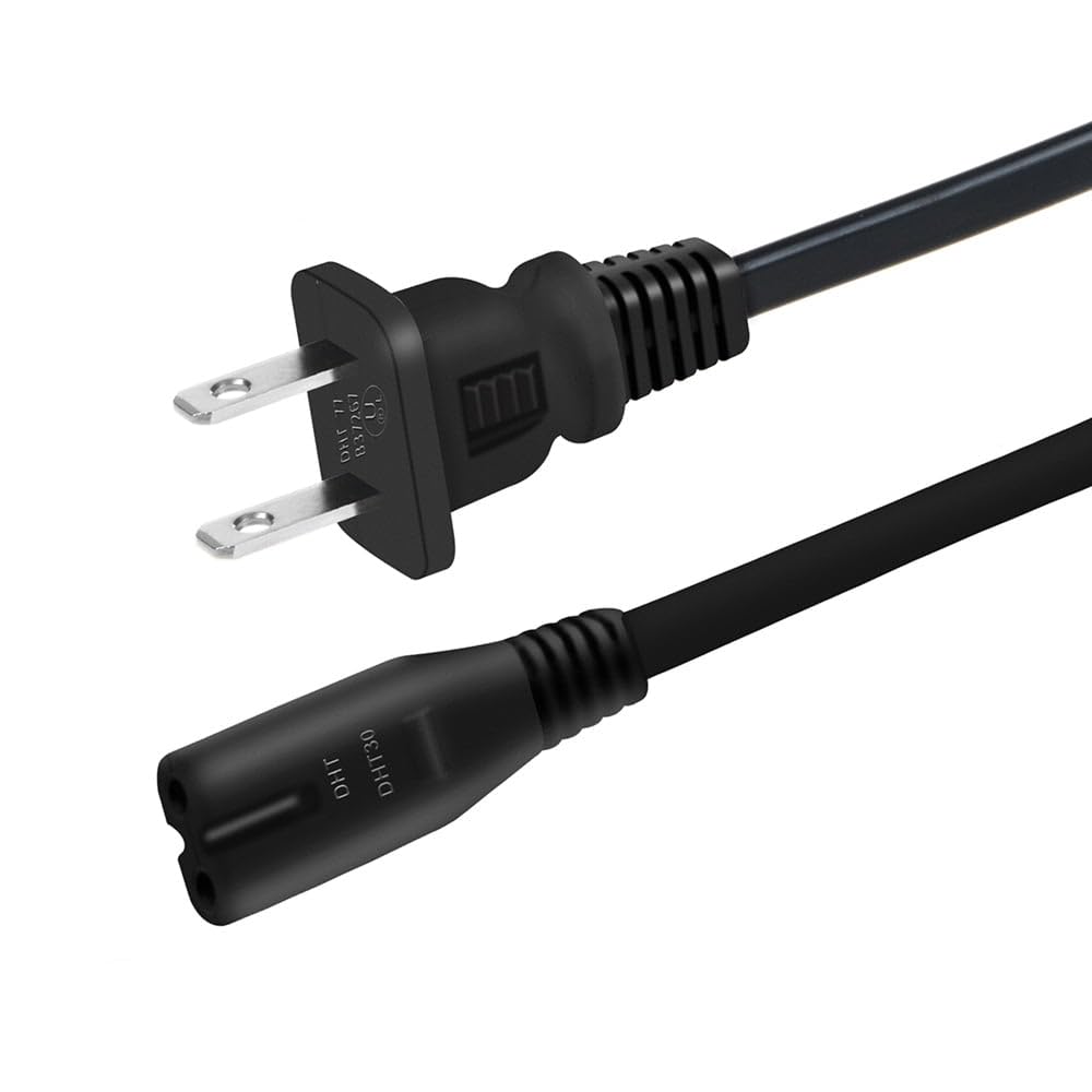 Repuesto de 5 pies de entrada de alimentación: 110 V - 120 V 50 – 60 Hz CA en cable de alimentación, cable de enchufe compatible con altavoz Bluetooth portátil Aiwa Exos-9 Exos9 Exos9