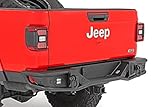Rough Country Rear Tubular Bumper with LED Lights for Jeep Gladiator JT (2020-2025) - Includes D-Rings & Dual...