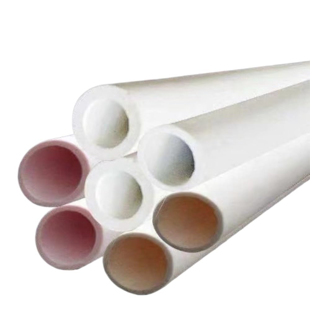 Tubo de cerámica de alúmina de alta dureza, conducto hueco de óxido de aluminio de 26mm * 32mm, tubo de combustión de alúmina galvánico 1 ud.(400mm)