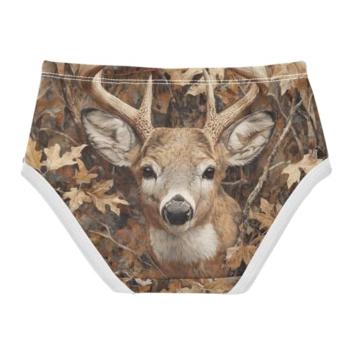 Girls Underwear Soft Cotton Camo Reindeer Kids Panties in Sizes 2/3t, 4t, 5t, 6 and 82