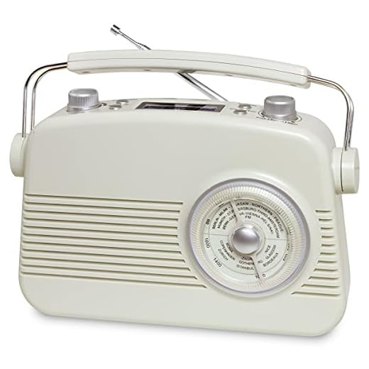TERRIS, VDR 692, Vintage AA8Radio Retro portátil con conectividad de teléfono Inteligente, Incluye Bluetooth, AUX IN y Dab+, Escuchar música con un Sonido único, Beige