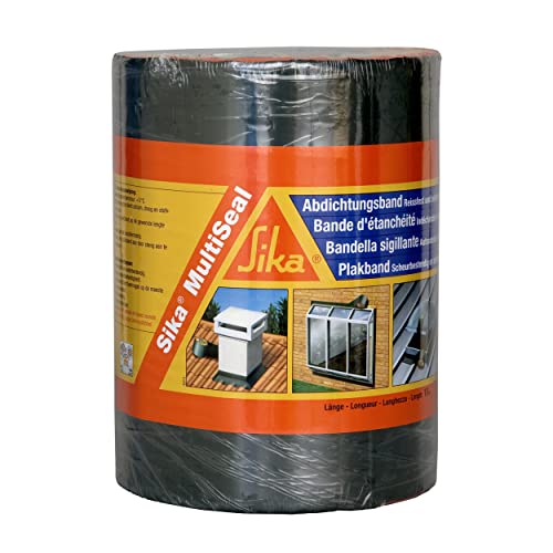 Sika 3734 MultiSeal Abdichtungsband, selbstklebend, Kaltkleber, 200 mm x 10 m, Farbe: Grau