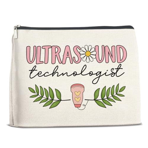 Nurse Gifts Makeup Bag for Women, Ultrasound Tech Bag Gift Appreciation Gifts for Nurse Practitioner Work Besties Friends Birthday Christmas Cosmetic Bags with Zipper Travel Toiletry Pouch for Purse