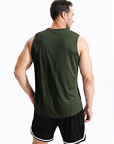 Image of NELEUS Men's 3 Pack Dry Fit Athletic Muscle Tank Workout Gym Shirt