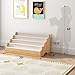 ELYKEN Toddler Bookshelf for Kids Rooms, Nursery Book Shelves with Open Forward Display, Montessori Book shelf for Baby Room, Small Children Classroom Books Rack Storage, Reading Corner for Kid, Beige