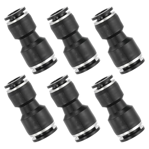 PATIKIL 6 Pcs Straight Union Push to Connect Fitting, 3/8