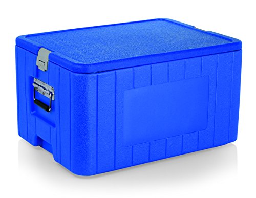 Preisvergleich Produktbild Thermotransportbehälter aus Polyethylen - mit PU-Isolierung, die Innenabmessung ist größer als GN 1 / 1, Behälter verschiedener Höhen können somit gestapelt werden, blaue Optik