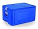 Produktbild Thermotransportbehälter aus Polyethylen - mit PU-Isolierung, die Innenabmessung ist größer als GN 1/1, Behälter verschiedener Höhen können somit gestapelt werden, blaue Optik