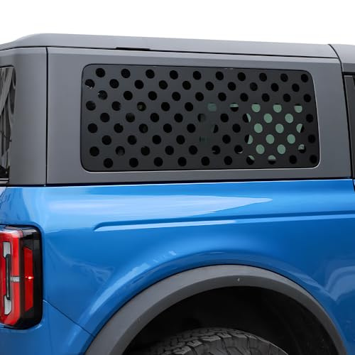 Image of Rear Window Decals Sliding Window Glass Emblem Stickers for Ford Bronco 2021 2022 2023 2024 Exterior Accessories (Circle)