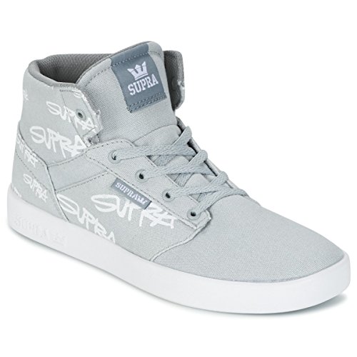Supra Enfants Enfants Yorek High Grey Print Chaussures Blanc Taille