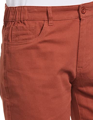 Image of The Indian Garage Co Men Slim Fit Solid Mid-Rise Chino Shorts