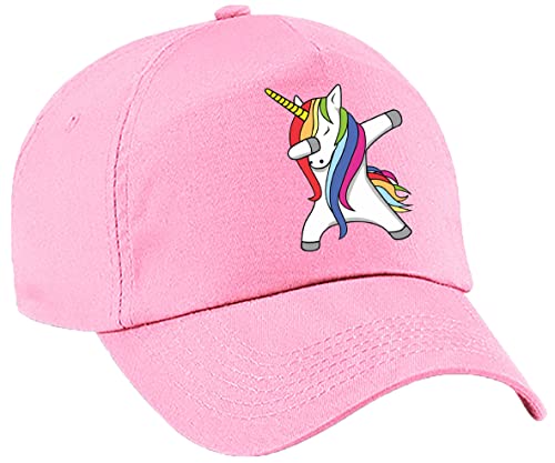 4sold Gorra de béisbol de unicornio colorido para niñas, gorra de béisbol para niños, deportes, arco iris, sombrero de verano, escuela, niña, ajustable, béisbol, 1 rosa., Talla única