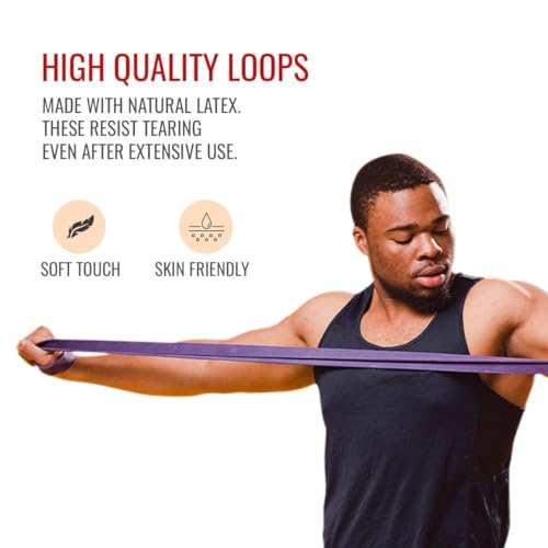 Image of Durafit Resistance Bands | Home Workout | Unisex | Toning | Exercise & Stretching | Mini Loop Bands | Pack of Multi-Color Bands (Resistance Band-B3-Pack of 5)