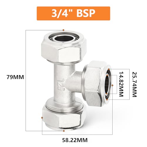 Tubo de aire comprimido con conector Tee T de 3/4 GASHER 3