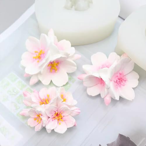 2 PCS 3D Flower Silicone Mold, Flower Fondant Cake Baking Molds, Chocolate Candy Mold for Party Baby Shower Cake Decoratin Clay,Soap Crafting Projects - Image 3
