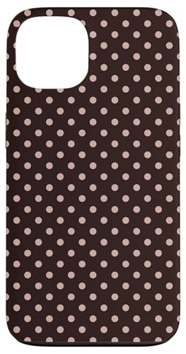 Motif à pois classique, marron, pois bohèmes Coque pour iPhone 13