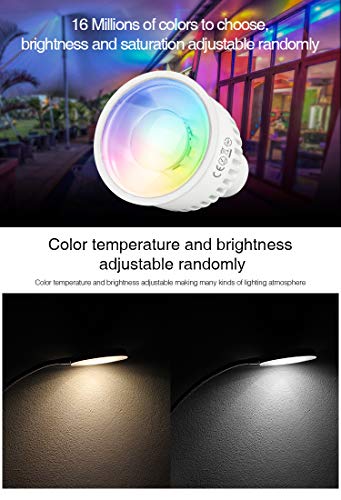 LGIDTECH FUT106 Miboxer 6W 2.4GHz WiFi Led Spot Light Bulb GU10 AC RGB CCT Color Changing,Temperature Adjustable,Memory Funtcion.APP & Alexa Voice Control via hub(Excluded) - Image 3
