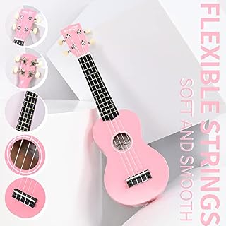 Strong Wind Soprano Ukulele 21 Inch Ukeleles for Beginners Hawaii Ukalalee Basswood Ukelele (Pink) - Les Beatles, Paul McCartney, John Lennon, RIngo Starr, George Harrison Strong Wind Soprano Ukulele 21 Inch Ukeleles for Beginners Hawaii Ukalalee Basswood Ukelele (Pink) – Image 3