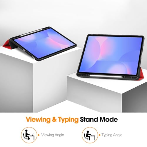 Protège-tablette Galaxy Tab S10 FE+ rouge pour dessiner avec le stylet - 3