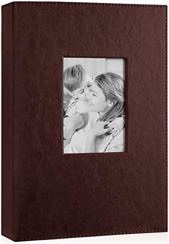 Benjia Photo Album 500 Pockets 6x4 Photos, Extra Large Size Leather Cover Slip in Wedding Family Photo Albums that Holds 500 6x4" / 10x15cm Photos White