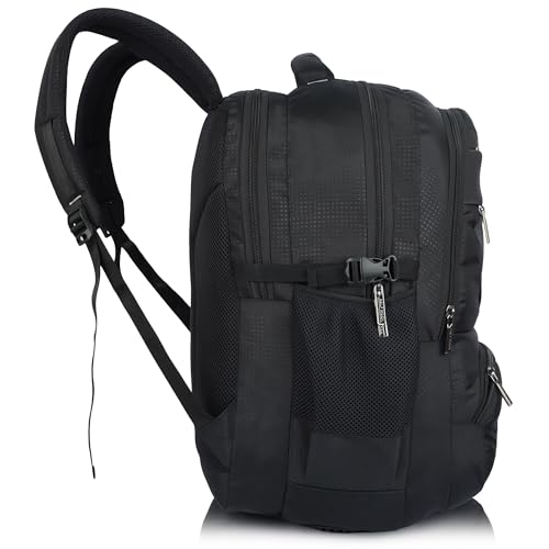 Image of Half Moon Extra Large 60L Rucksack Travel Backpack Bag for Man Waterproof Trekking Bag for Men with Rain Cover & 17-Inch Laptop Luggage Bags for Mens Hiking & Tourist Bag for Men (Black & Black)