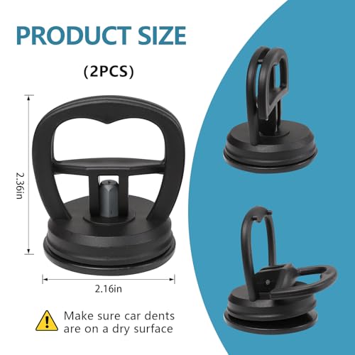 Image of wuyaoyao 2PCS Car Dent Puller Kit, Car Dent Removal Tool, Powerful Suction Cup for Car Dents Repair, Auto Body Small Dent Remover Puller for Phone Screen Removal, Objects Moving and Lifting