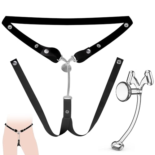 Cages de Chasteté avec Chastity Belt, Sissy Sex Toy Chastity Cage pour Empêcher L'érection, Homme Cock Bondage BDSM Sex toys (Transparent, Long)