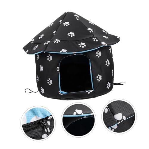 GANAZONO Isolado cama de animal de estimação casa de gato de rua casa de cachorro de inverno a caban