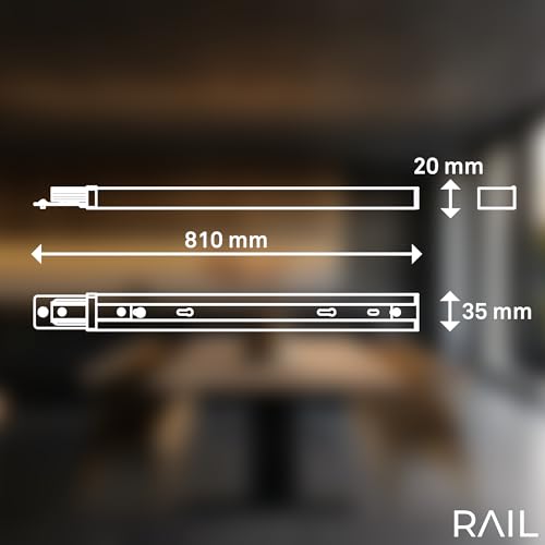BRILONER - Schienensystem Rail Stromschiene, Zubehör, Erweiterungskomponente, 0,75 m, Weiß