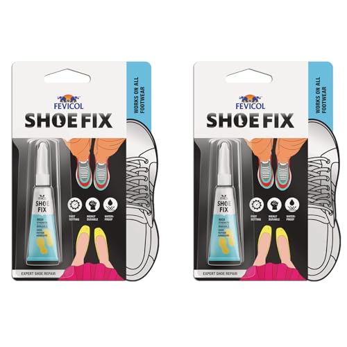 Image of Fevicol Shoefix 2g, Pack of 2 | Expert Shoe Repair Glue | Swift Repairs, Waterproof, Easy to use & Unmatched Durability | Works on all Shoes - Formal, Sports, Crocs, Sneakers, School