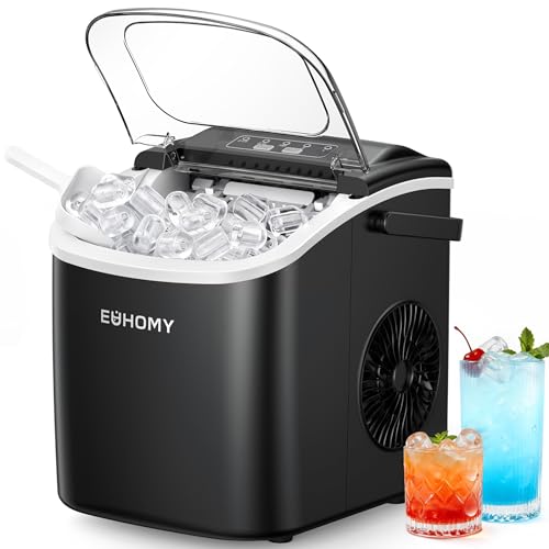 EUHOMY Ice Maker Machine Countertop Ice Cube Maker, Self-Cleaning...
