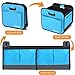 Homeve Trunk Organizer for Car, Car Storage, Reinforced Handles, Collapsible Multi-Compartment Car Organizers Foldable and Waterproof, 600D Oxford Polyester, Suitable for Any SUV, Mini-Van, Blue