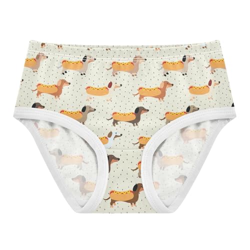 Girls' Underwear Cute Dachshund Cotton Stretch Comfort Toddler Panties