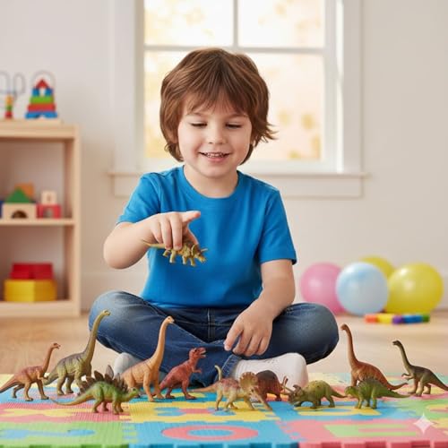 Mallexo Store Mallexo 24PCs Mini Realistic Dinosaurs Animal 24 Pieces - Image 4