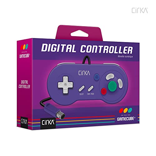 Manette numérique pour GameCube Cirka violette compatible console rétro