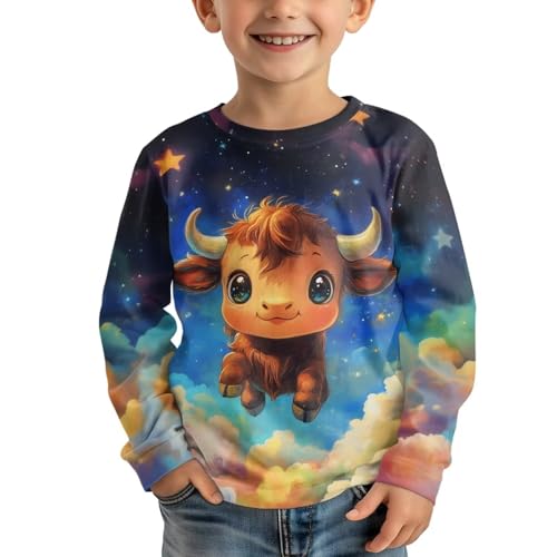 Image of Long Sleeve Shirts for Girls Winter Tops 3-16t Cartoon T Shirts for Fall Clothes