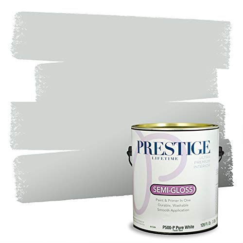 PRESTIGE Paints Interior Paint and Primer In One, 1-Gallon, Semi-Gloss, Comparable Match of Benjamin Moore* Silvery Moon*