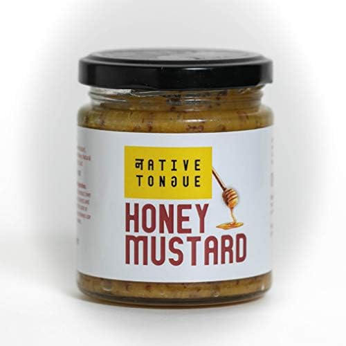 Native Tongue | Honey Mustard | with 100% Natural Honey | Brown & Yellow Mustard | Delicious | Easy To Spread | For Sandwiches, Burgers, Salads and more | No Added Preservatives | No Artificial Colour | Dairy Free | 200 Gms