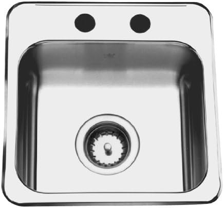 Kindred QSL15156N2 2 Hole Self-Rimming Bar Sink