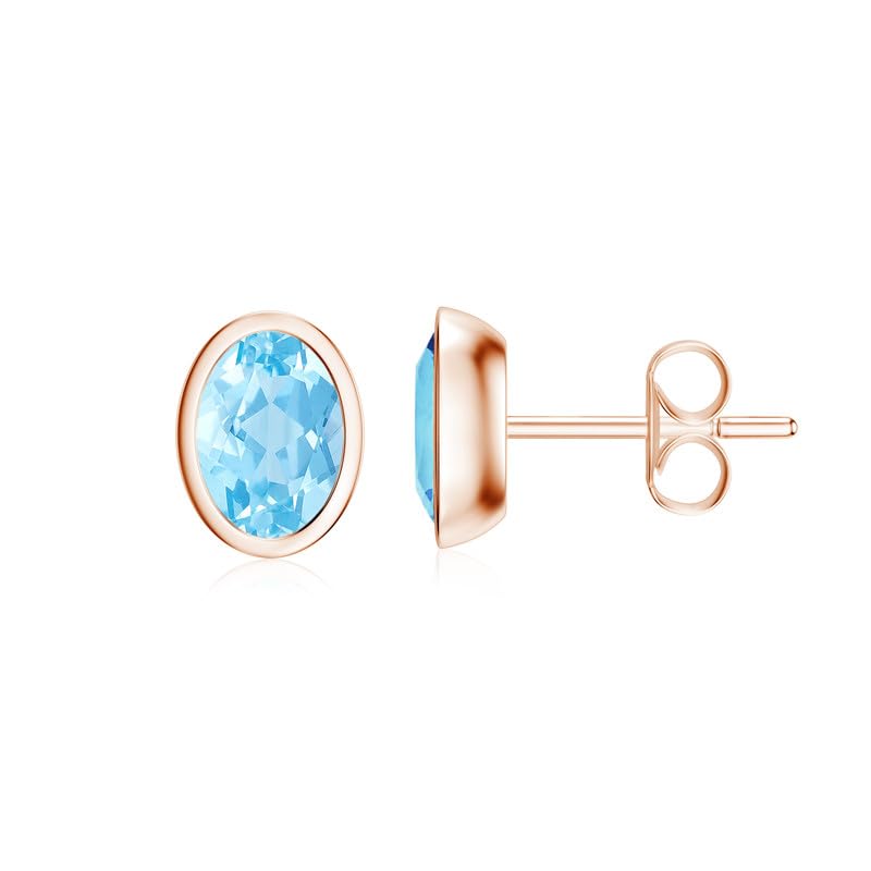 Image of Silvershake 6MM Round Shape Bazel Set Birthstone Gemstone 925 Sterling Silver Stud Post Earrings Jewelry for Business Women or Teens