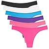 ANZERMIX-Womens-Breathable-Cotton-Thong-Panties-Pack-of-6 ANZERMIX Women's Breathable Cotton Thong Panties Pack of 6 (Size M)