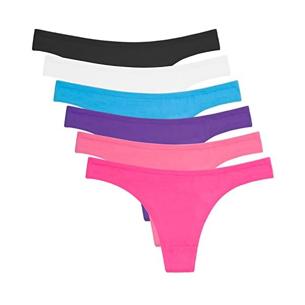 ANZERMIX-Womens-Breathable-Cotton-Thong-Panties-Pack-of-6 ANZERMIX Women's Breathable Cotton Thong Panties Pack of 6 (Size M)