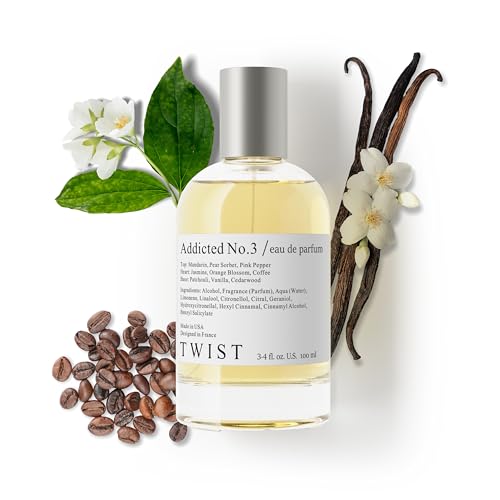 Twist - Addicted No. 3 - Eau De Parfum Inspired by Y. S. L. Black Opium Long-Lasting Perfume For Women, Amber & Vanilla, Vegan, Clean Ingredients, Fragrance - Spray 100 ml | 3.4 fl. oz.