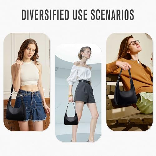 Larcenciel Women's Hobo Shoulder Bag, Trendy Leather Purses Y2K Ladies Crescent Handbags for Everyday Going Out Wedding Work3