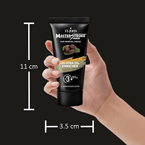 Image of VI - JOHN Master Stroke Jojoba Oil Men Hair Removal Cream 60Gm Pack Of 2