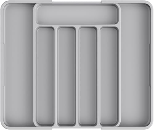 Kitsure Cutlery Drawer Organiser for Kitchen - Adjustable Cutlery Tray