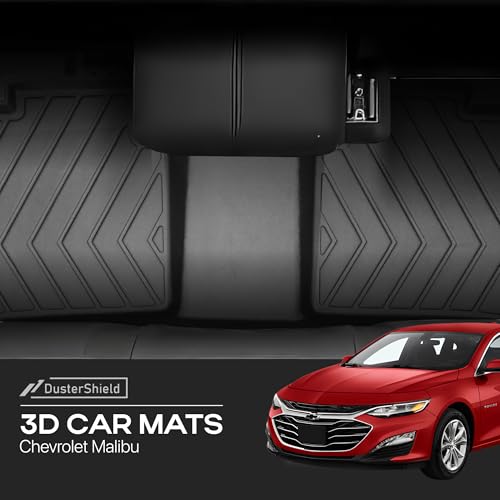 Compatible with Chevrolet Malibu 2022 – Custom Fit Floor Mats, 2-Row All-Weather TPE Car Mats Full Set – Waterproof, Odorless, Non-Slip, Easy to Clean, Durable Automotive Liners