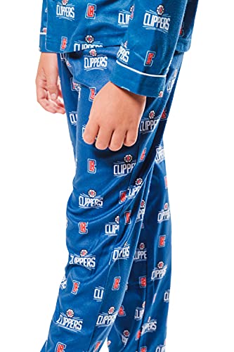 Image of Ultra Game Youth NBA Official 2-Piece Super Soft Button Down Pajamas Set